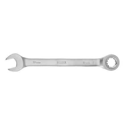 Ключ комбинированный трещоточный, 18 мм, CrV, матовый хром// Denzel 14712 купить в Сургуте