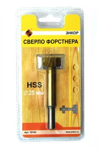 Сверло Форстнера  ф25мм в блистере 1/10/120 19164 купить в Сургуте