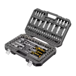 Набор инструментов Denzel 15814, 1/2", 1/4", CrV, S2, пластиковый кейс, 109 предметов