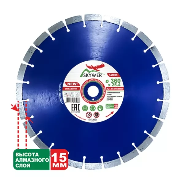 Диск алмазный по бетону 1A1RSS ULTRA BETON SKYWER 410*3,4*15*28T*25,4 mm купить в Сургуте