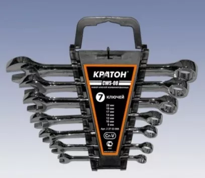 Набор ключей комбинированных Кратон CWS-08 7 пр. 2 27 03 008 купить в Сургуте