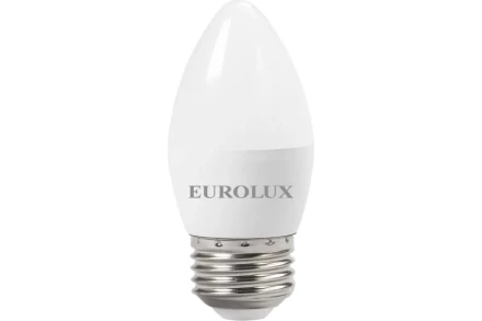 Лампа светодиодная EUROLUX LL-E-C37-6W-230-2,7K-E27 76/2/9 купить в Сургуте