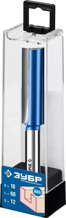ЗУБР 18 x 60 мм, хвостовик 12 мм, фреза пазовая прямая с нижними подрезателями, Профессионал (28755-18-60) купить в Сургуте