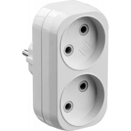 Разветвитель электрический MAXElectro, STAYER 55087-2, 2 гнезда, 10А/220В 55087-2 купить в Сургуте