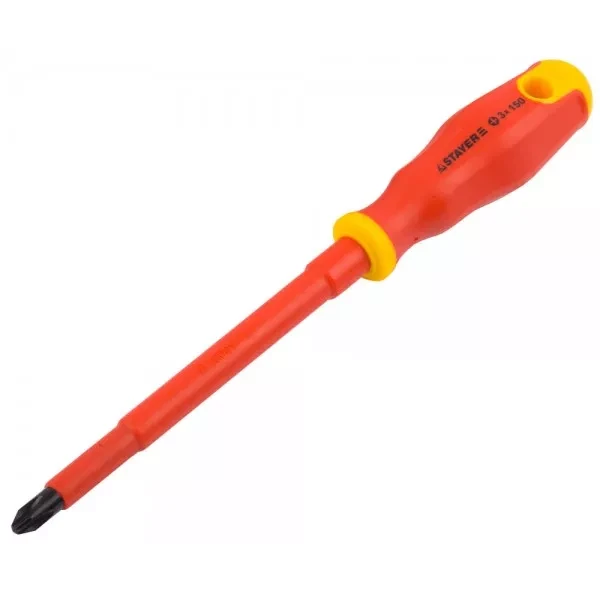 Отвертка STAYER "PROFI" "ELECTRO" диэлектрическая до 1000В, двухкомп рукоятка, PH № 3 х 150мм 25142-3-15_z01 купить в Сургуте