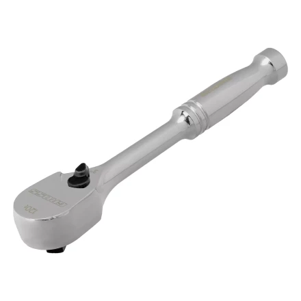 Ключ-трещотка 1/4&quot; Gross 14050, CrV, 120 зубьев, цельнометаллический, хром купить в Сургуте