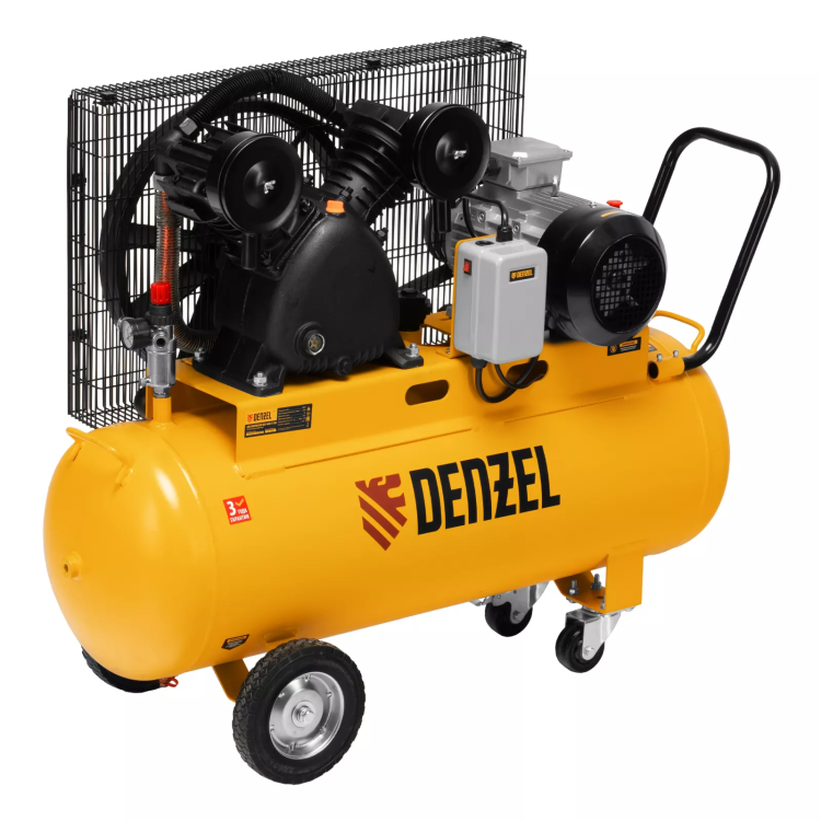 Компрессор воздушный рем. привод Denzel BCV 4000-T/100, 4,0 кВт, 100 литров, 690 л/мин купить в Сургуте