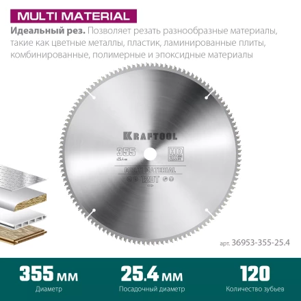 Диск пильный Multi Material, повышенный ресурс 36953-355-25.4 купить в Сургуте
