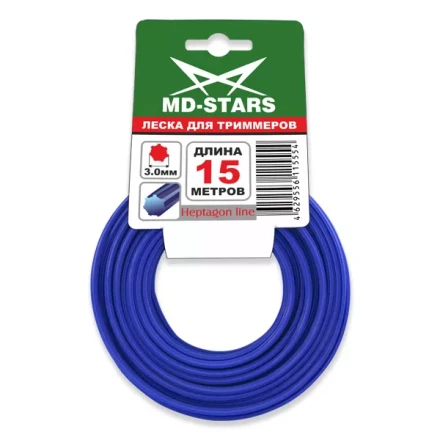 Леска для триммера HEPTAGON LINE (семиугольник) 2.4MMX15M купить в Сургуте
