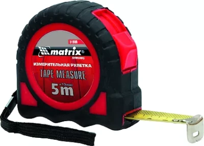 Рулетка Strong 7,5м х 25 мм обрезиненный корпус MATRIX 31082