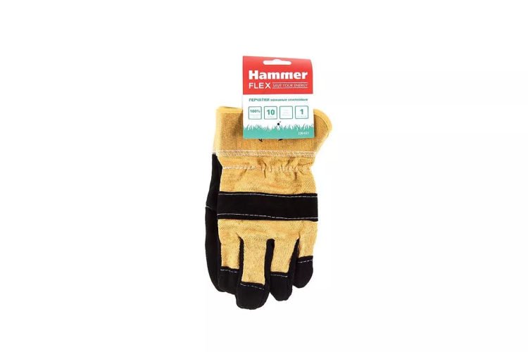 Спилковые перчатки повышенной прочности HAMMER 230-021 купить в Сургуте