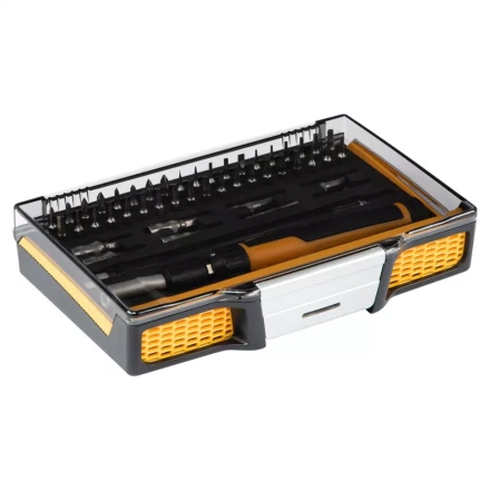 Отвертка с набором бит и торцевых головок для точных работ Denzel 7711599, гибкий привод, 48 шт, CrMo купить в Сургуте