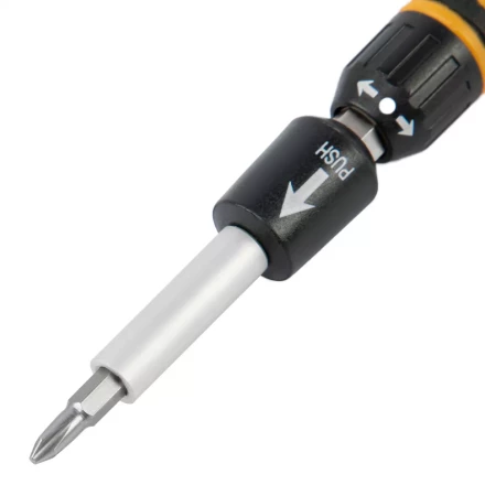 Отвертка с набором бит и торцевых головок для точных работ Denzel 7711599, гибкий привод, 48 шт, CrMo купить в Сургуте