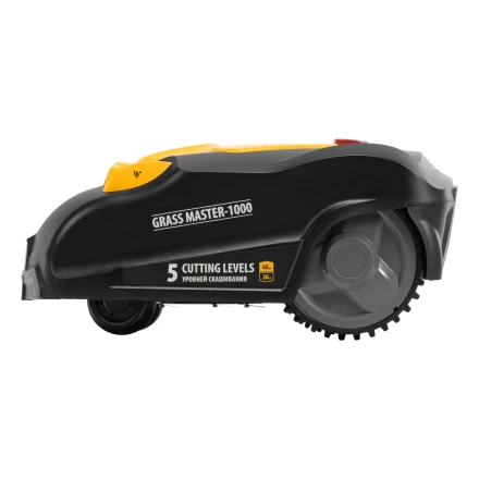 Робот-газонокосилка Grass Master 1000, ультразвуковой датчик, 3 Ач, LCD дисплей, Wi-Fi // Denzel купить в Сургуте