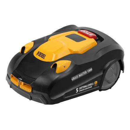 Робот-газонокосилка Grass Master 1000, ультразвуковой датчик, 3 Ач, LCD дисплей, Wi-Fi // Denzel купить в Сургуте