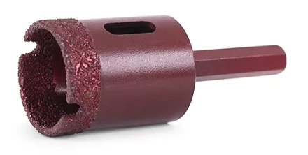 Алмазная коронка MESSER по камню с шестигранным хвостовиком (вакуумное спекание алмазов) 60 мм купить в Сургуте