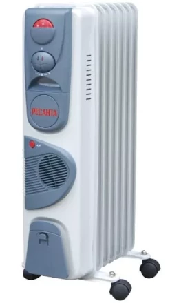 Маслянный радиатор обогреватель электрический Ресанта ОМ-7НВ купить в Сургуте