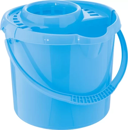 Ведро пластмассовое круглое с отжимом 9л, голубое ТМ Elfe 92961 купить в Сургуте
