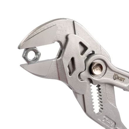 Клещи переставные — гаечный ключ КВТ 180 мм с кнопочной самофиксацией (дублирующая запись) (82148) купить в Сургуте