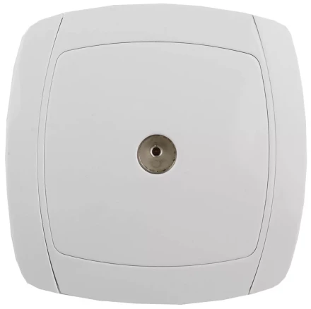 Розетка СВЕТОЗАР &quot;CITY LIGHT&quot; телевизионная одинарная в сборе, цвет белый SV-54215-W купить в Сургуте