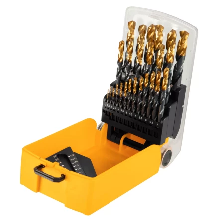 Набор сверл по металлу, 1-13 мм, HSS-Tin, Golden Tip, 25 шт Denzel 72323 купить в Сургуте