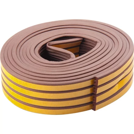 Уплотнитель 6 м профиль &quot;E&quot; коричневый СИБРТЕХ 93944 купить в Сургуте