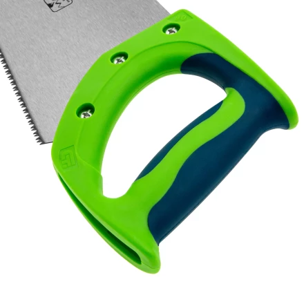 Ножовка по дереву Сибртех &quot;Зубец&quot;, 400 мм, 11 TPI, зуб 2D, калёный зуб, 2-х компонентная рукоятка, 23824 купить в Сургуте