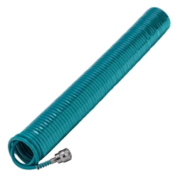 Полиуретановый спиральный шланг профессиональный BASF 15 м с быстросъемными соединением Stels 57009