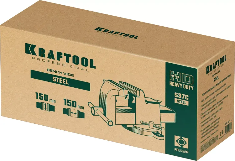 Тиски KRAFTOOL STEEL стальные 32701-150 купить в Сургуте