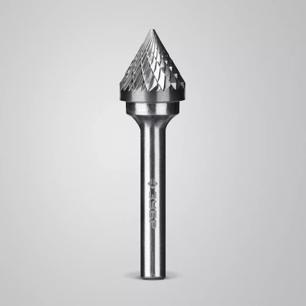 Зубр Твердосплавная борфреза J - зенкер с вершиной 60°, 16 х 14 мм (28808-16-14) купить в Сургуте
