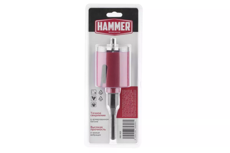 Коронка алмазная HAMMER Ф 68мм (242-503) купить в Сургуте