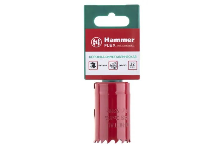 Коронка биметаллическая HAMMER Ф32х38мм 5/8" BiMETALL (224-006) купить в Сургуте