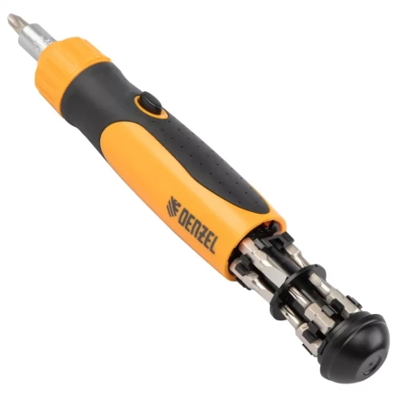 Отвертка реверсивная Denzel 7711611, механизм SmartPush 12 шт, S2 купить в Сургуте