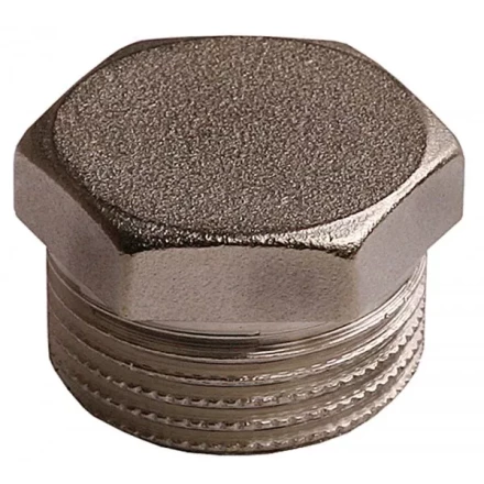 Заглушка GENERAL FITTINGS никелированная латунь, 6-ти гранная головка, наружная резьба, 1&quot; 51097-S-1 купить в Сургуте