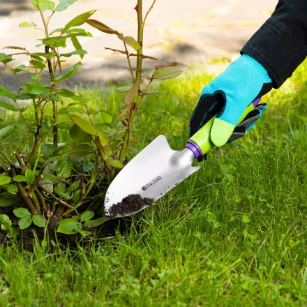 Совок посадочный широкий, обрез. рукоятка, может использ. с удлин. ручкой 63016, 63017 Palisad 630018 купить в Сургуте