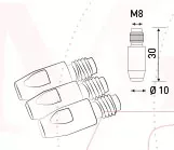 Наконечник к гор. п/а M8, d.1,0 мм L30 (тело 10) Cu-Cr-Zr Aurora купить в Сургуте