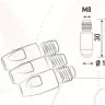 Наконечник к гор. п/а M8, d.1,0 мм L30 (тело 10) Cu-Cr-Zr Aurora купить в Сургуте