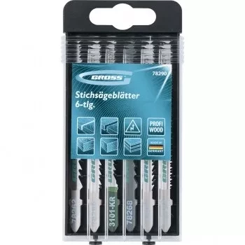 Набор полотен для электролобзика по дереву 6шт DIY пластиковый кейс GROSS 78291 купить в Сургуте