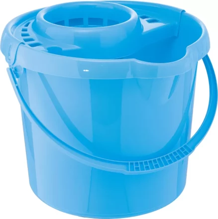 Ведро пластмассовое круглое с отжимом 12л, голубое ТМ Elfe 92964 купить в Сургуте