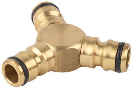 Тройник RACO &quot;Profi&quot; (соединитель-соединитель-соединитель) латунный, 1/2&quot; 4246-55028B купить в Сургуте