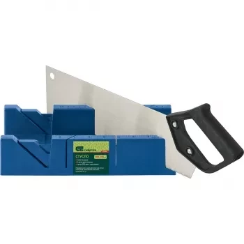 Стусло пластиковое синее,4 угла для запила+пила 350мм СИБРТЕХ 22536 купить в Сургуте