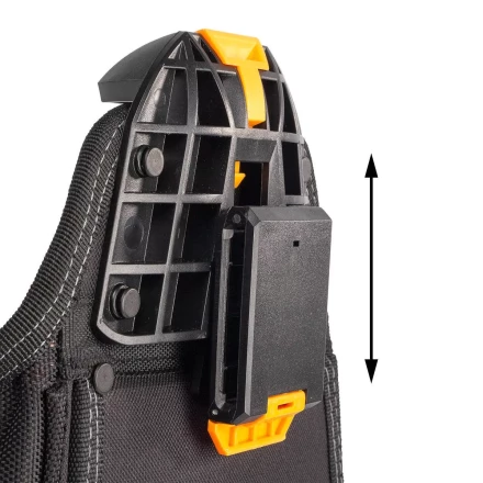 Быстросъемная поясная сумка модульного типа на клипсе с держателями для молотка и рулетки КВТ СМ-02 (83136) купить в Сургуте