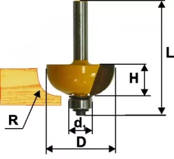 Фреза кром. калевочная ф254х13мм R635мм хв. 8мм 46281