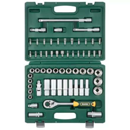 Набор KRAFTOOL &quot;EXPERT QUALITAT&quot;: Торцовые головки &quot;SUPER LOCK&quot; с присоединит квадратом, 1/2&quot;, 60 предметов 27886-H60_z02 купить в Сургуте