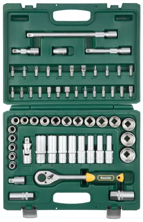 Набор KRAFTOOL &quot;EXPERT QUALITAT&quot;: Торцовые головки &quot;SUPER LOCK&quot; с присоединит квадратом, 1/2&quot;, 60 предметов 27886-H60_z02 купить в Сургуте