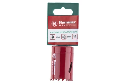 Коронка биметаллическая HAMMER Ф35х38мм 5/8&quot; BiMETALL (224-007) купить в Сургуте