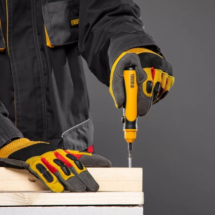 Отвертка реверсивная Denzel 7711609, механизм SmartPush mini 11 шт, CrMo купить в Сургуте