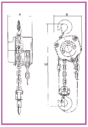 Таль ручная цепная HSZ-J LB г-п 20 тонн H=3 метра купить в Сургуте