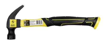 Молоток гвоздодер 450 грамм с фиберглассовой рукояткой Энкор 23021 купить в Сургуте