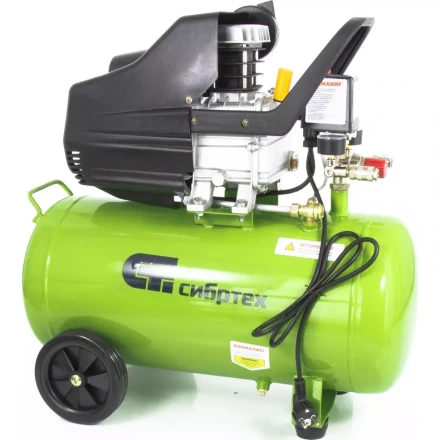 Компрессор масляный поршневой прямой привод Сибртех КК-1500/50 58039 купить в Сургуте